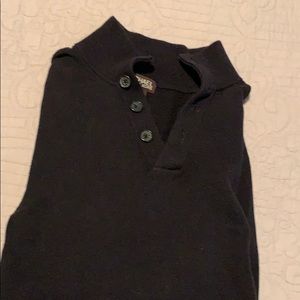Black 4 button neck sweater